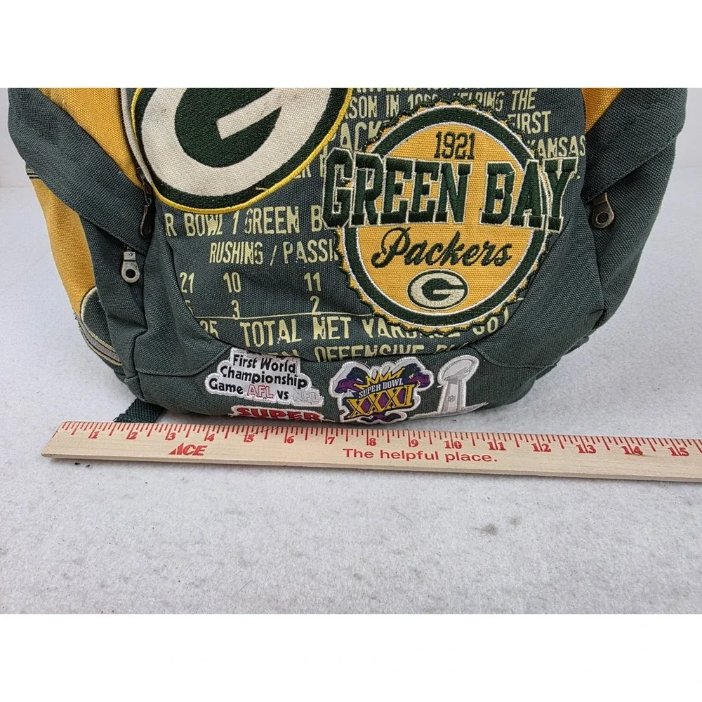 Green Bay Packers Historical Retro Embroidered Logos Super Bowl Patch Backpack‎